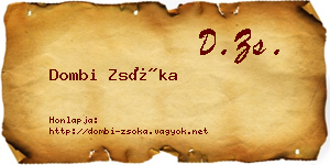 Dombi Zsóka névjegykártya